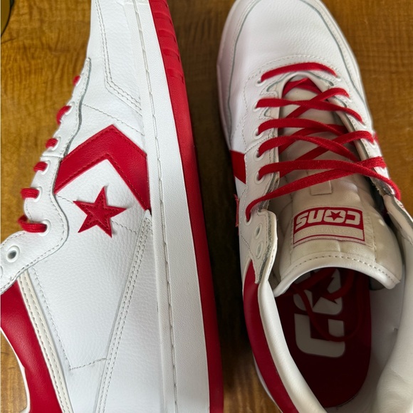 Converse CONS Fastbreak Pro Red and White High-Top Sneakers - Picture 8 of 11